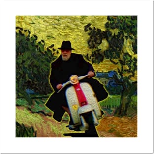 Van Gogh Style Vespa Pope Posters and Art